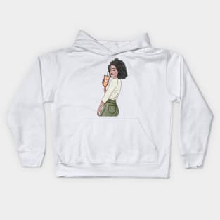 Coffee girl (3) Kids Hoodie